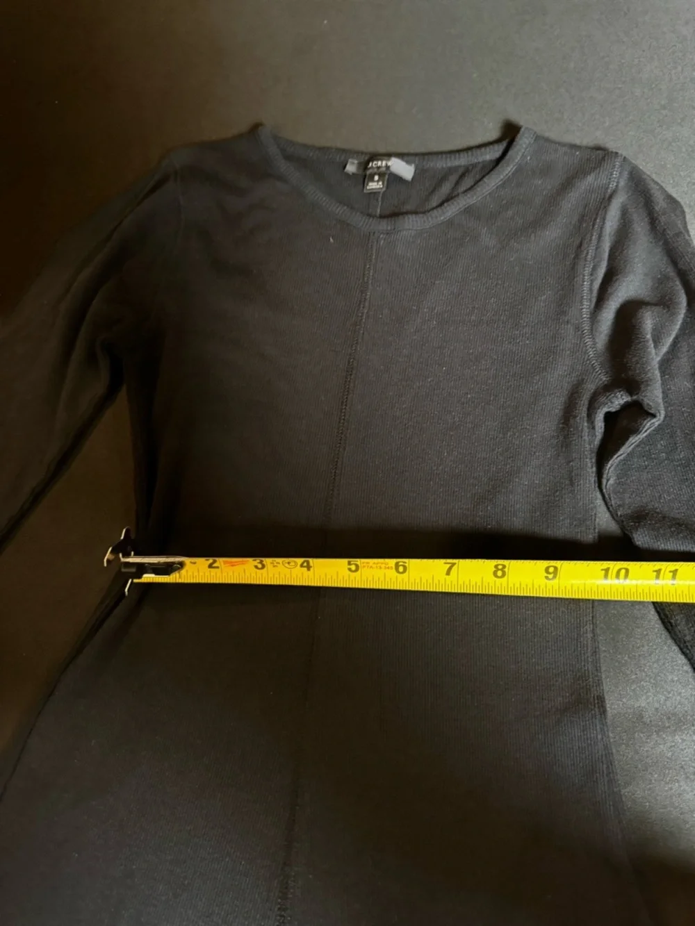 J. Crew Black Long Sleeve Maxi Dress